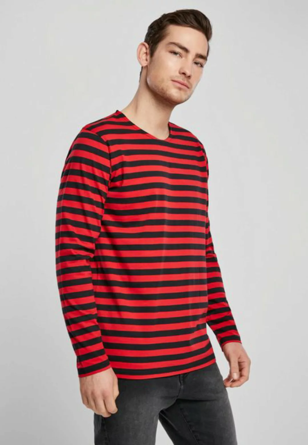 URBAN CLASSICS Langarmshirt Urban Classics Herren Regular Stripe LS (1-tlg) günstig online kaufen