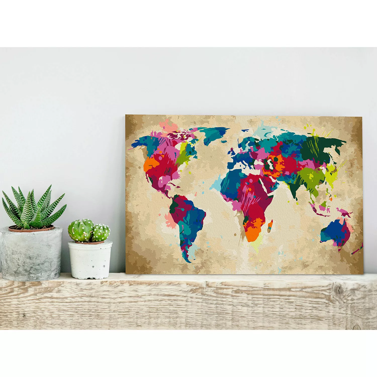 home24 Malen nach Zahlen - Weltkarte V günstig online kaufen