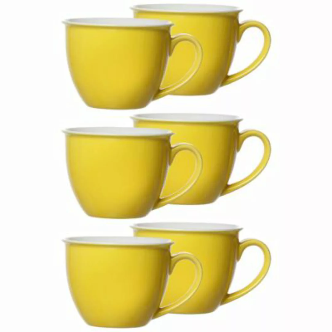 Ritzenhoff & Breker DOPPIO Jumbotasse 350 ml gelb 6er Set Tassen günstig online kaufen