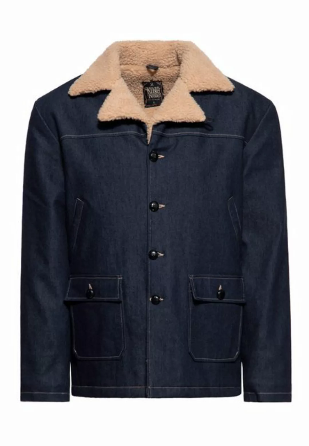 KingKerosin Winterjacke (1-St) im Denim-Look günstig online kaufen