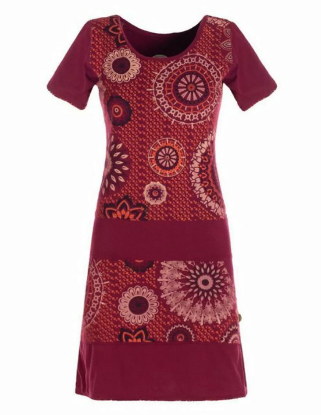 Vishes Sommerkleid Kurzarm Damen Sommer-Kleid Mini-Kleid Tunika-Kleid T-Shi günstig online kaufen