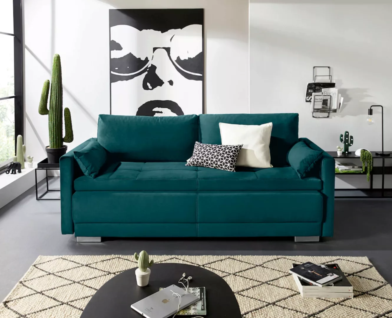 INOSIGN Schlafsofa "Berlin", mit Boxspringaufbau, Bettfunktion & Bettkasten günstig online kaufen