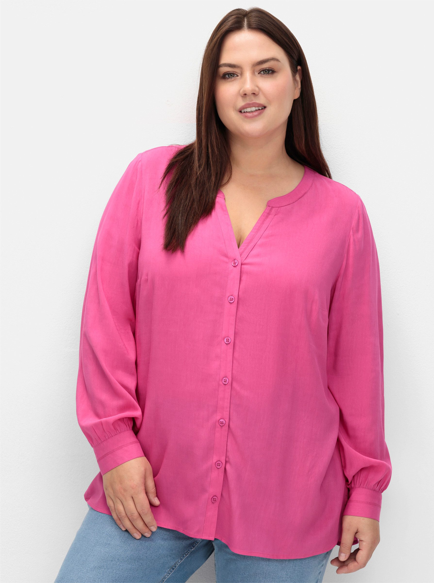 Sheego Klassische Bluse Longbluse günstig online kaufen