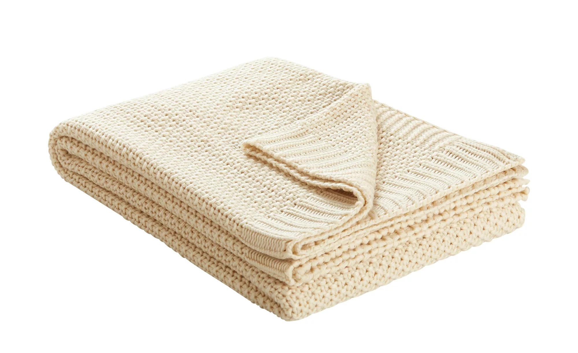 como Strickplaid  Lynn ¦ beige ¦ Maße (cm): B: 130 Dekokissen & Decken > Ku günstig online kaufen