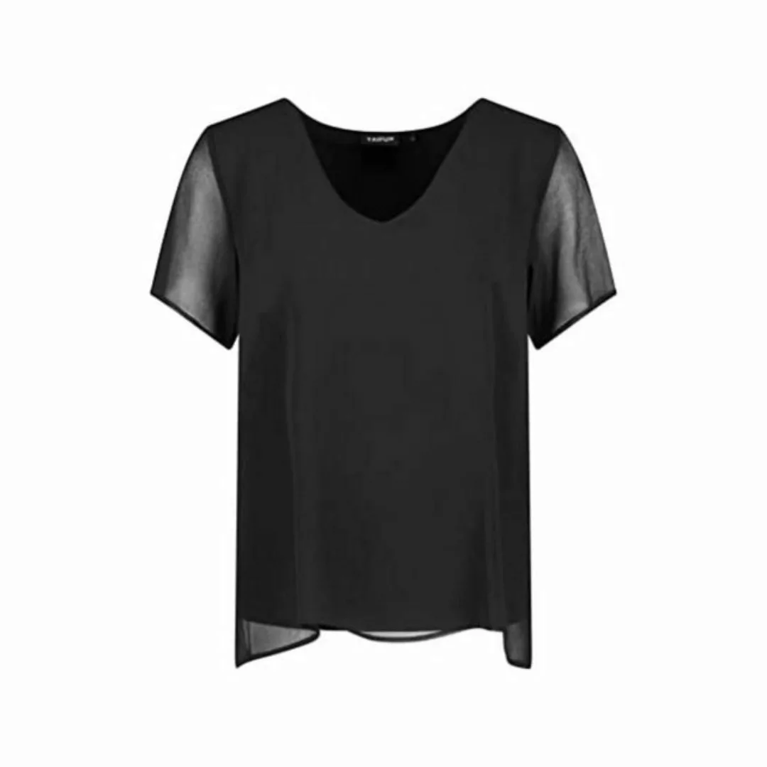 Taifun Kurzarmshirt Blusenshirt mit Satin-Front günstig online kaufen