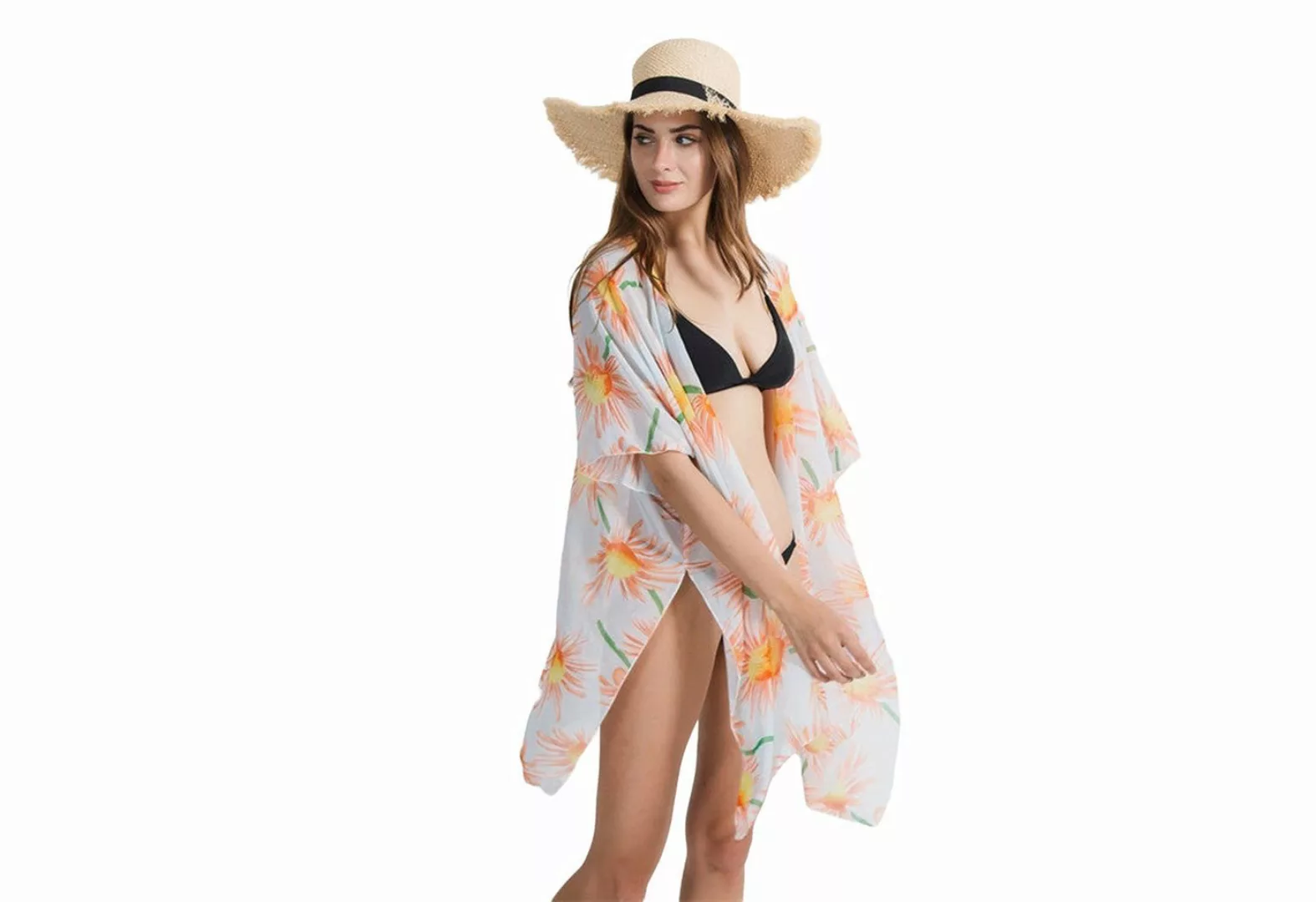 AUKUU Strandkleid Strand Sonnenschutz Allzweck Cardigan Cape 100-135CM günstig online kaufen