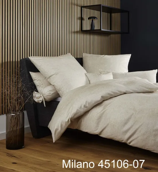 Janine Janine Mako-Satin Bettwäsche MILANO 45106 beige Größe:  155x220 cm + günstig online kaufen