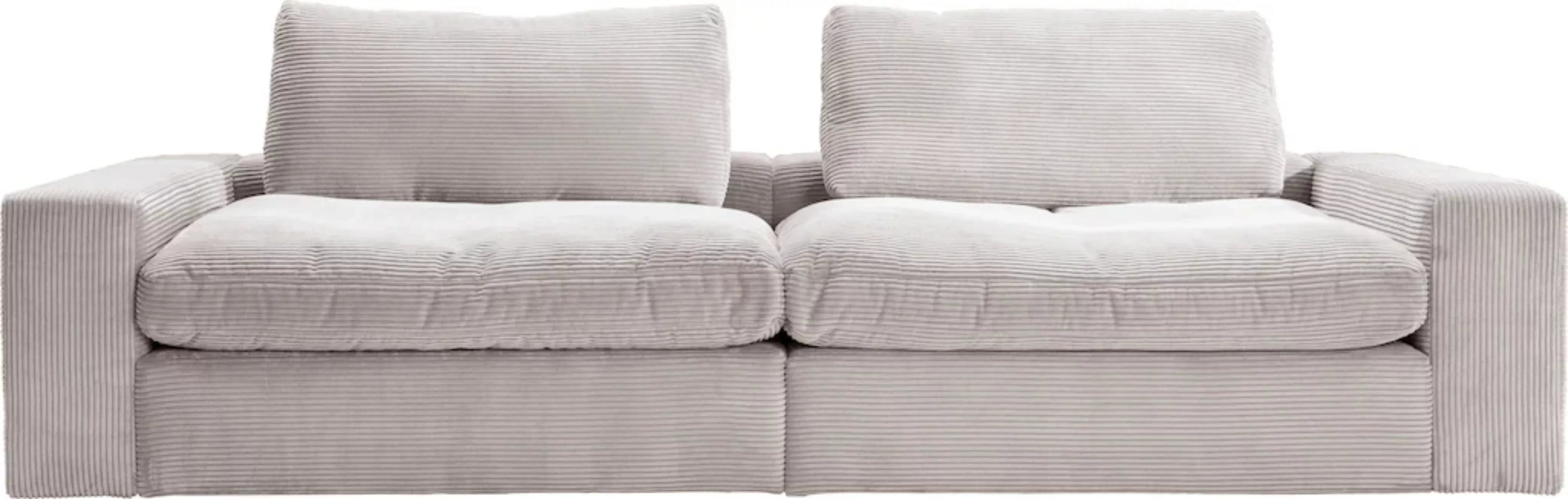 alina Big-Sofa "Sandy", 296 cm breit und 123 cm tief, in modernem Cordstoff günstig online kaufen