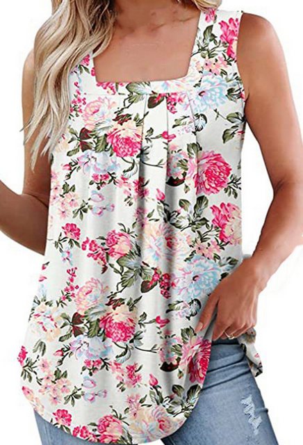 CHENIN T-Shirt Damen-Top, elegant, lässig, ärmellos, quadratischer Ausschni günstig online kaufen
