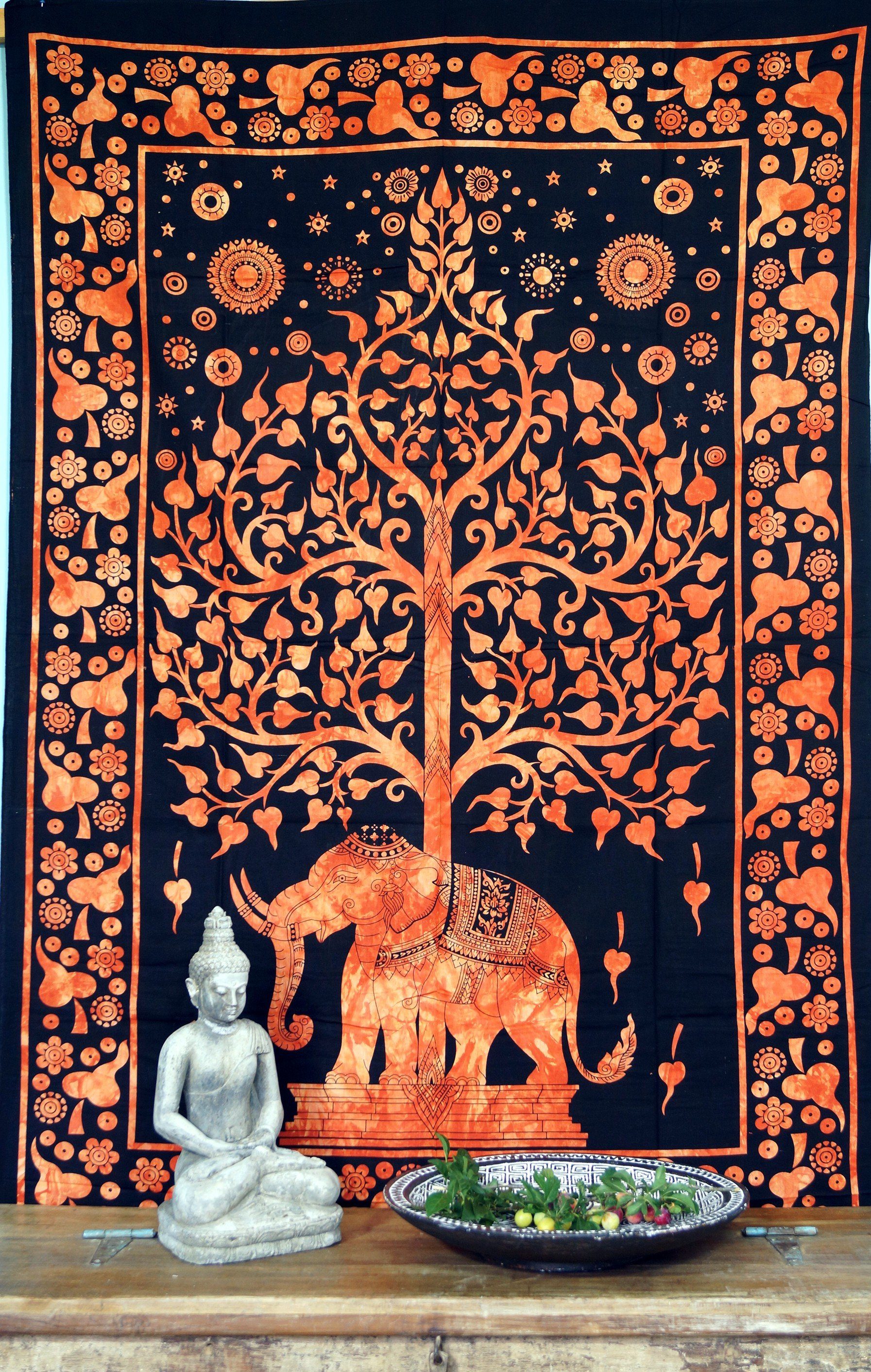 Guru-Shop Tagesdecke Boho-Style Wandbehang, indische Tagesdecke günstig online kaufen