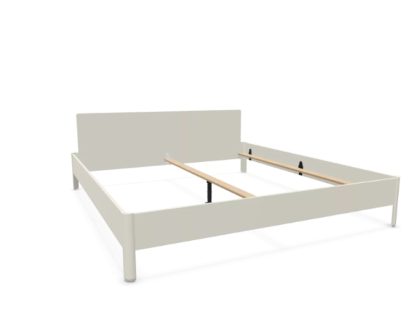 NAIT Doppelbett farbig lackiert Brillantgelb 200 x 220cm Mit Kopfteil günstig online kaufen