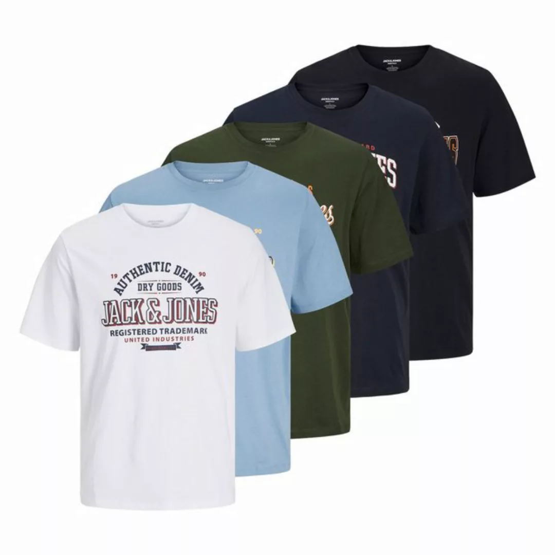 Jack & Jones T-Shirt "T-Shirt JJELOGO TEE 5PK 5er Pack" günstig online kaufen