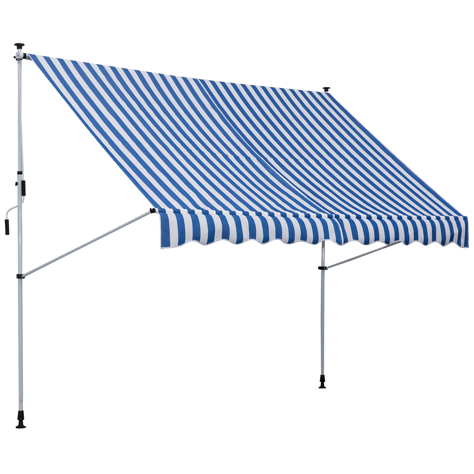 Outsunny Markise mit Handkurbel, L300 x B150 x H170-280 cm, höhenverstellba günstig online kaufen