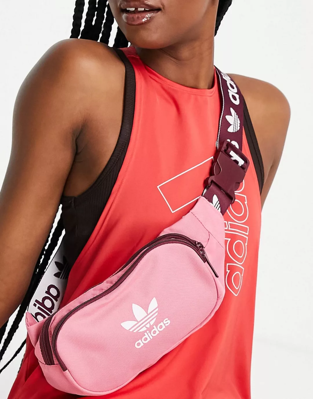 Adidas Originals Adicolor Hüfttasche One Size Rose Tone / Victory Crimson / günstig online kaufen