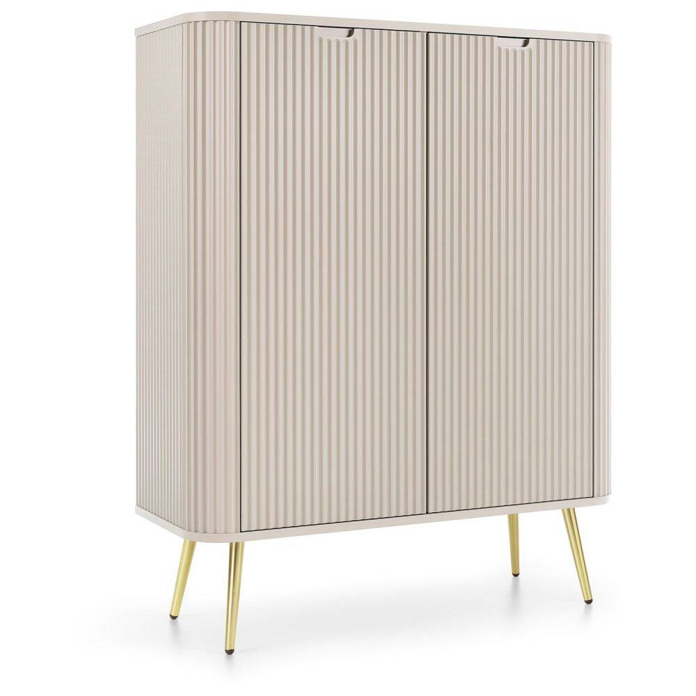 Highboard Cashmere mit Rillen, Füße gold ZARA-160 günstig online kaufen