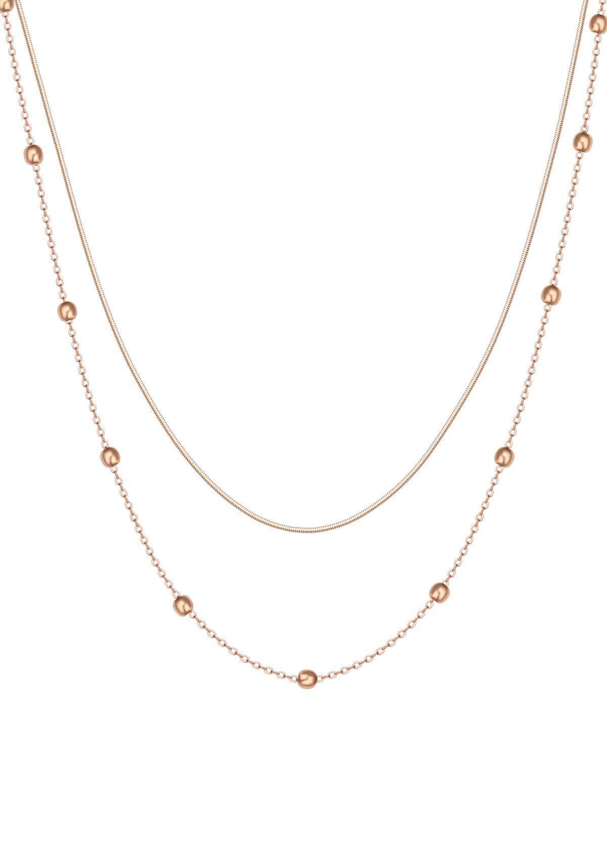 Hey Happiness Edelstahlkette Layer Kugel, 18K günstig online kaufen