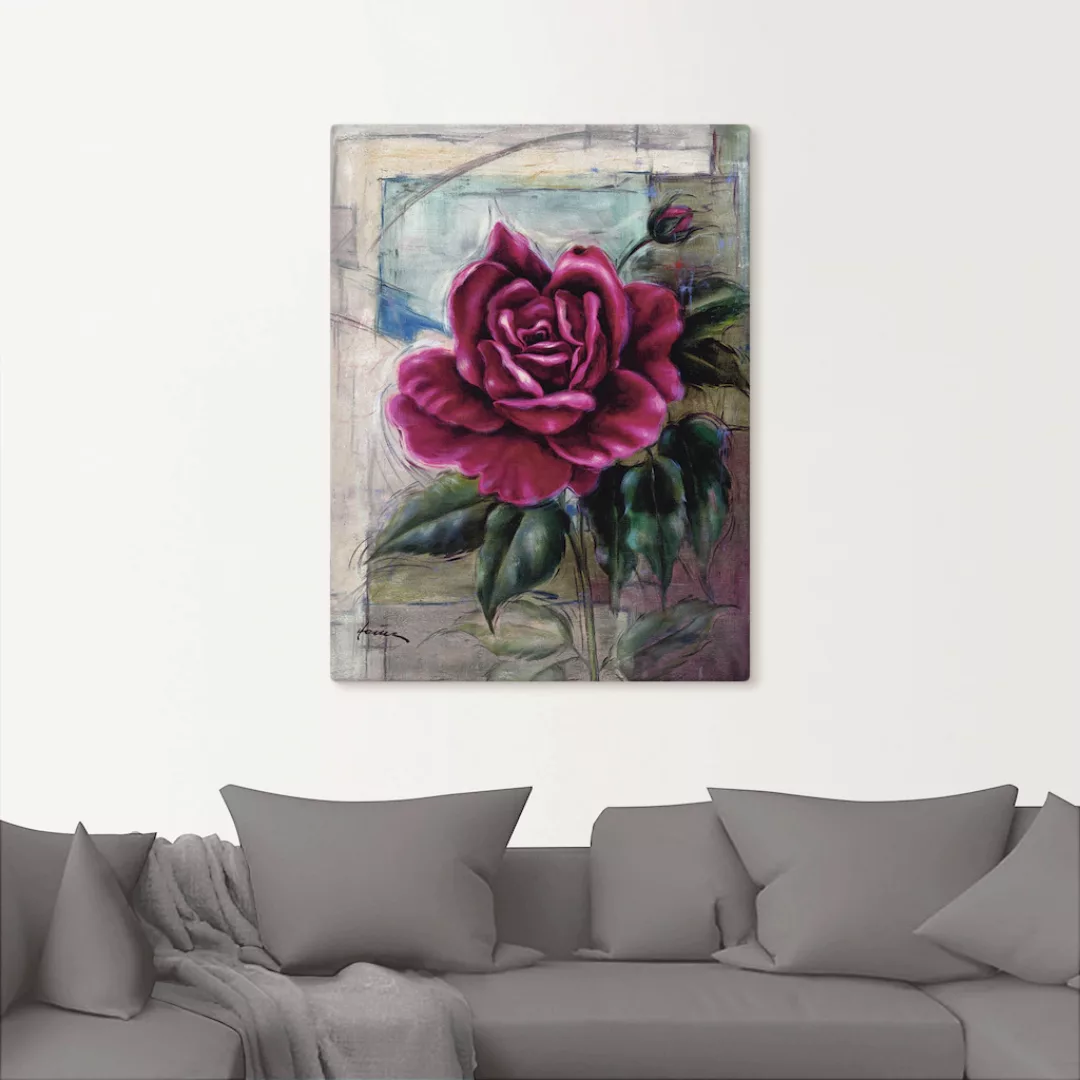 Artland Wandbild "Rose II", Blumen, (1 St.), als Alubild, Outdoorbild, Lein günstig online kaufen