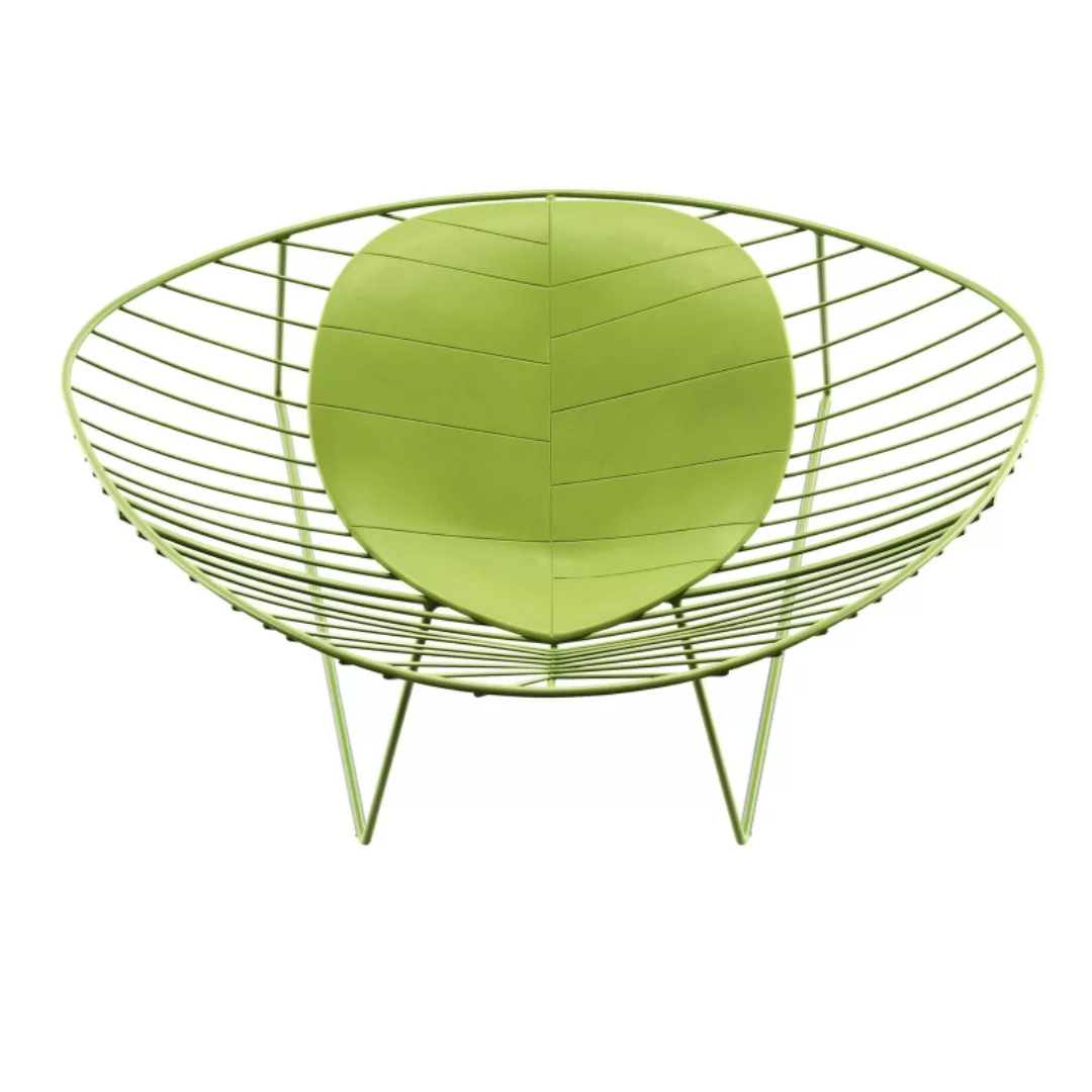 Arper - Leaf Loungesessel - grün/Stahl günstig online kaufen