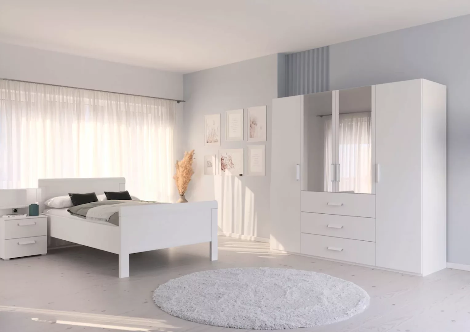 rauch Schlafzimmer-Set "Evelyn", (Set, 3 tlg.), Schrank und Bett in 2 Breit günstig online kaufen