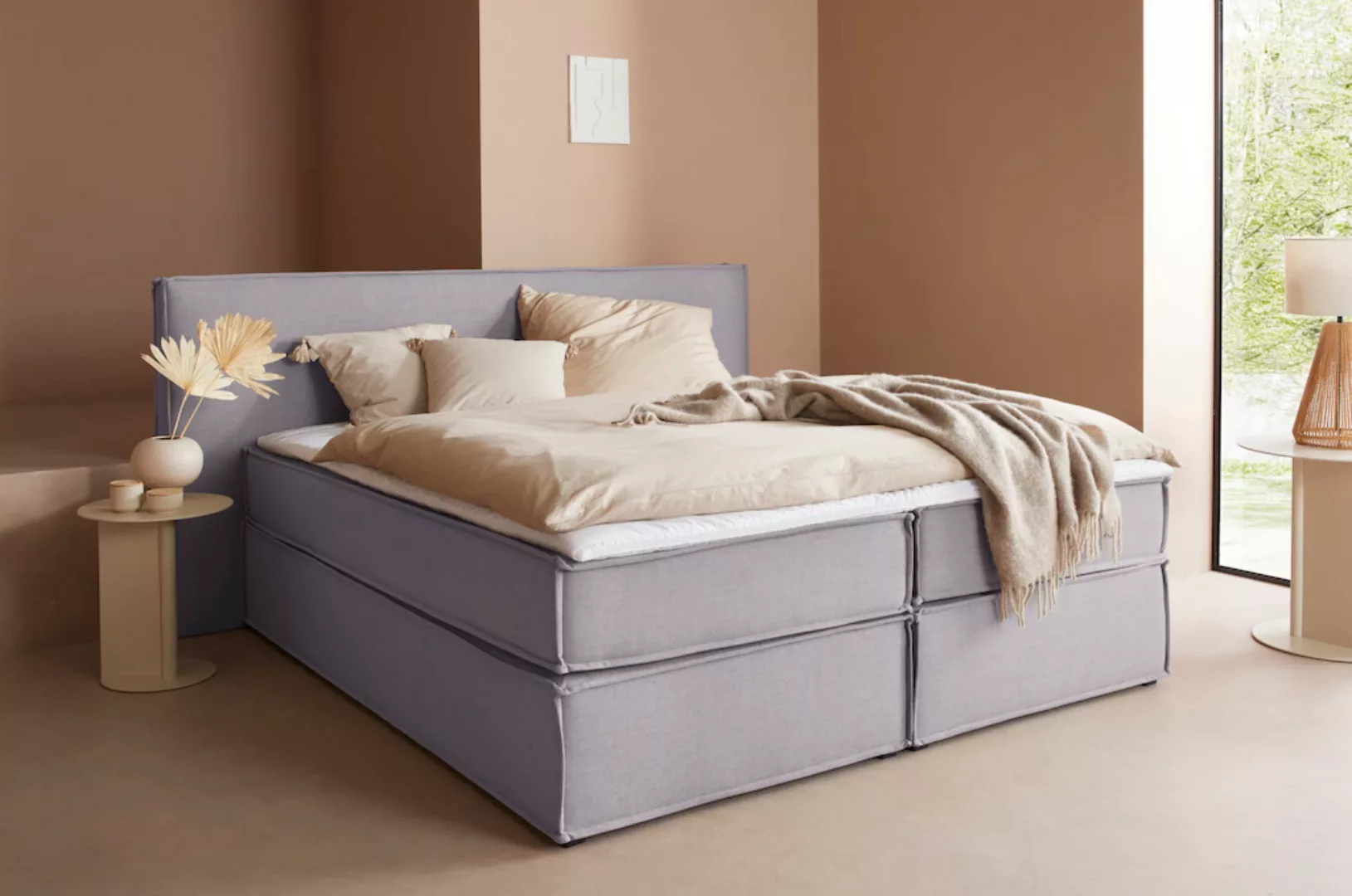 LeGer Home by Lena Gercke Boxspringbett "Yuma", incl. Topper, in 4 Breiten, günstig online kaufen