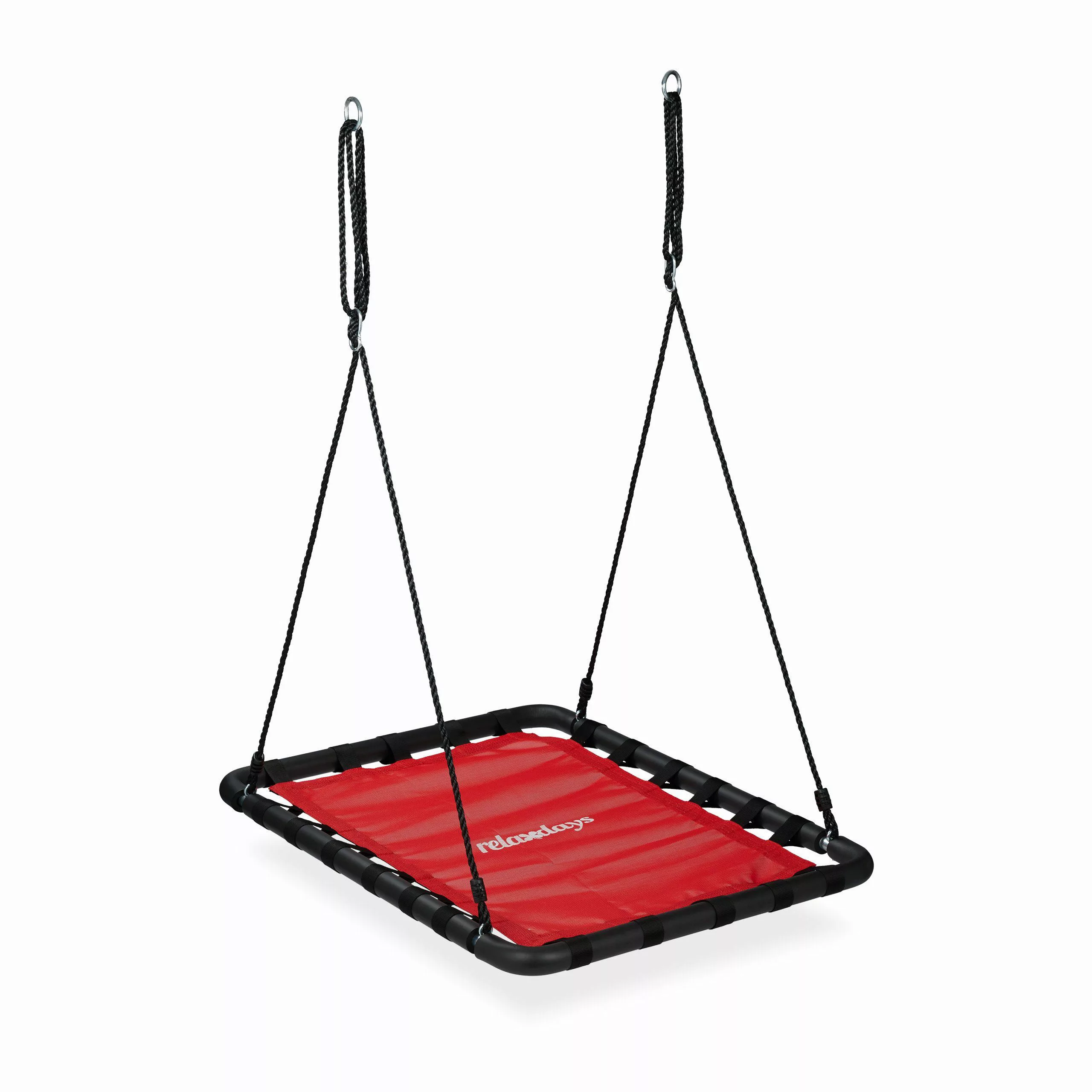 relaxdays Nestschaukel Eckige Nestschaukel in Rot günstig online kaufen