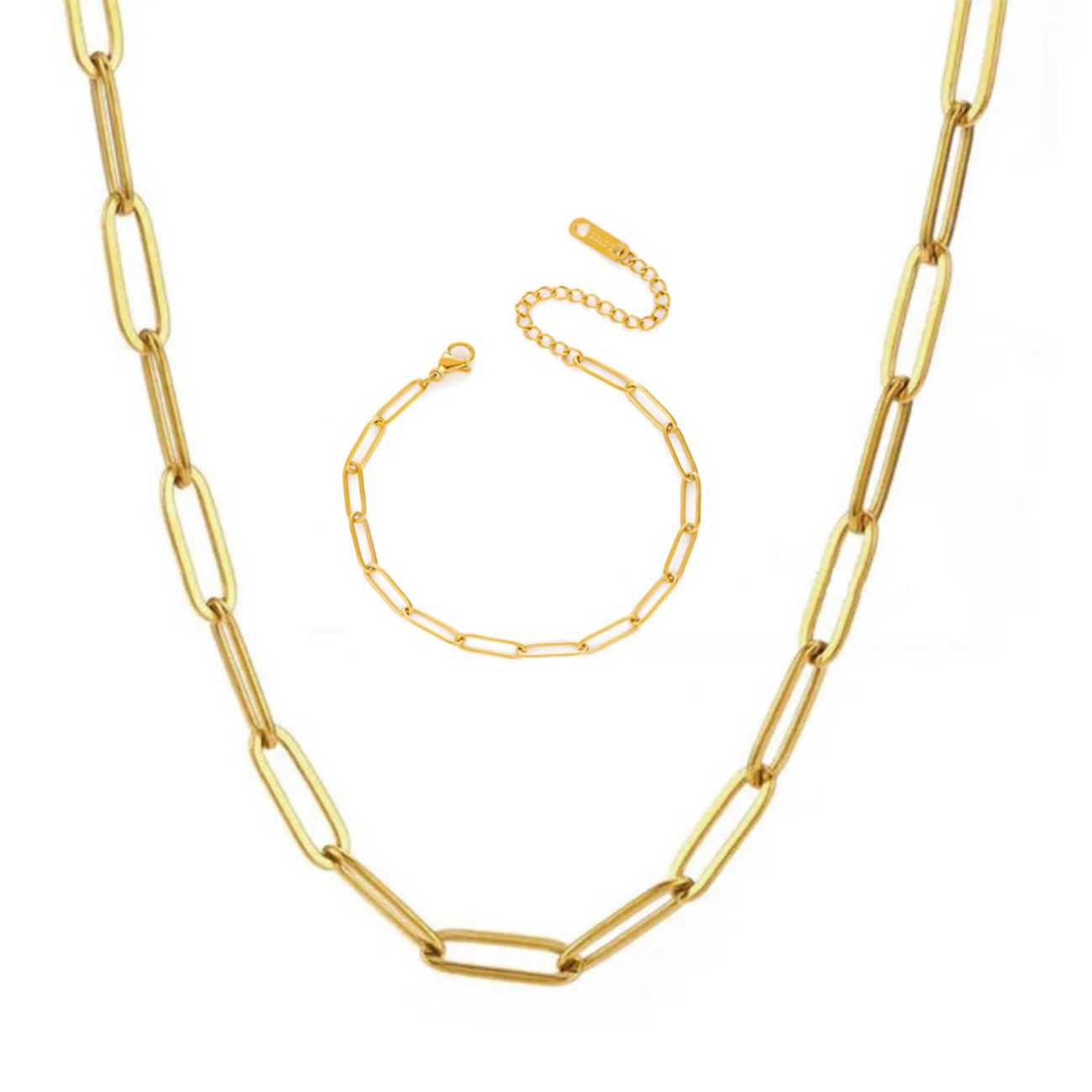 KARMA Schmuckset Damen Gold Edelstahl vergoldet günstig online kaufen