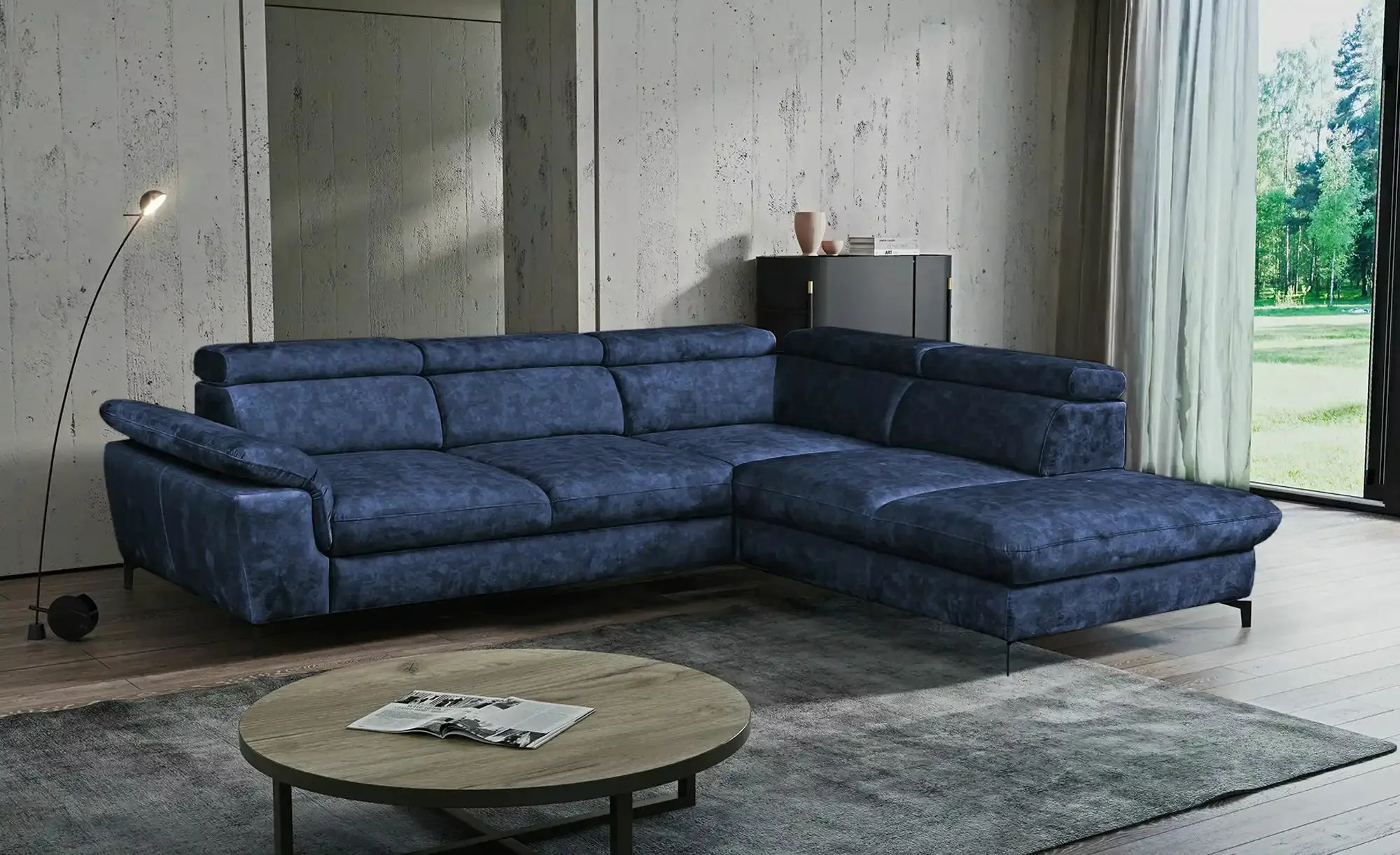 switch Ecksofa  Alegra ¦ blau ¦ Maße (cm): B: 277 H: 93 T: 237 Polstermöbel günstig online kaufen