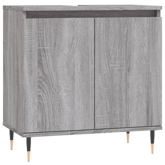 vidaXL Midischrank Badschrank Grau Sonoma 58x33x60 cm Holzwerkstoff (1-St) günstig online kaufen