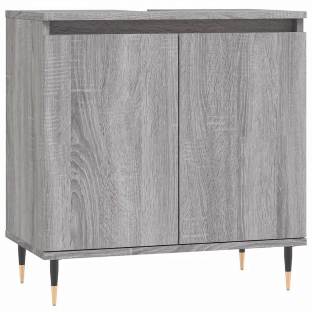 vidaXL Midischrank Badschrank Grau Sonoma 58x33x60 cm Holzwerkstoff (1-St) günstig online kaufen