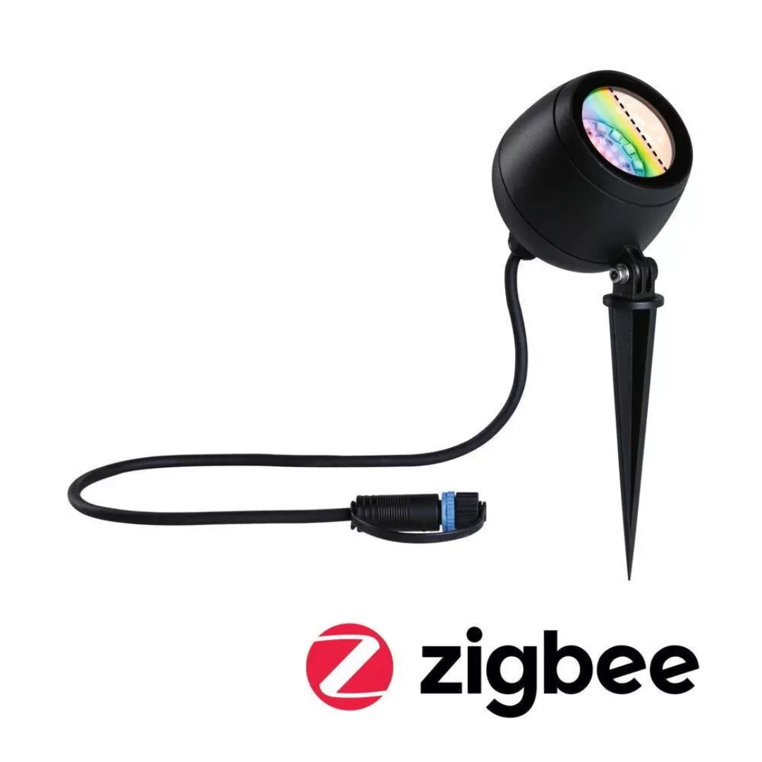 LED Zigbee Plug & Shine Erdspießleuchte Kikolo RGBW in Anthrazit 6,2W 400lm günstig online kaufen