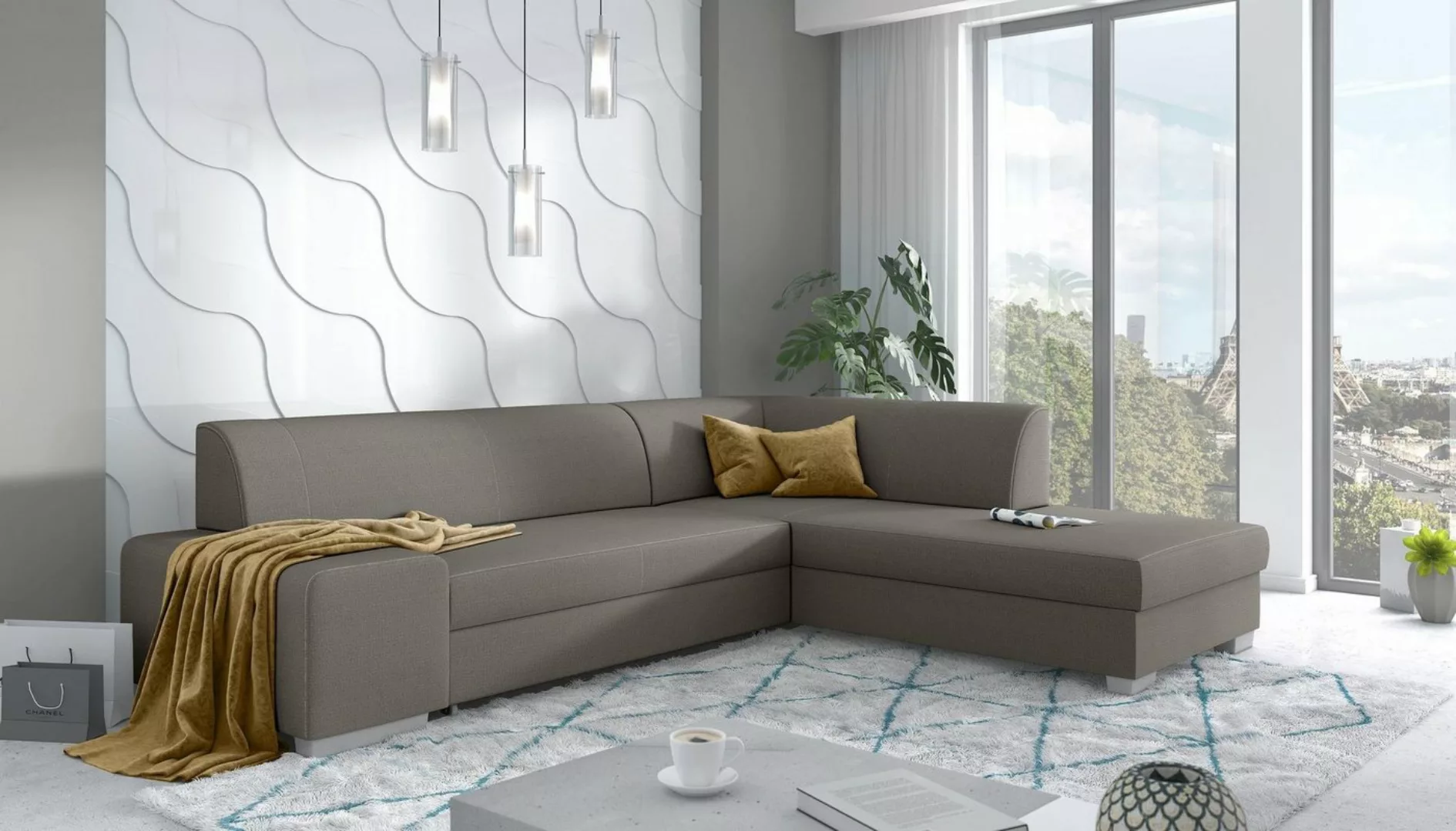 Stylefy Ecksofa Ticino, L-Form, Eckcouch, Bonellfederung günstig online kaufen