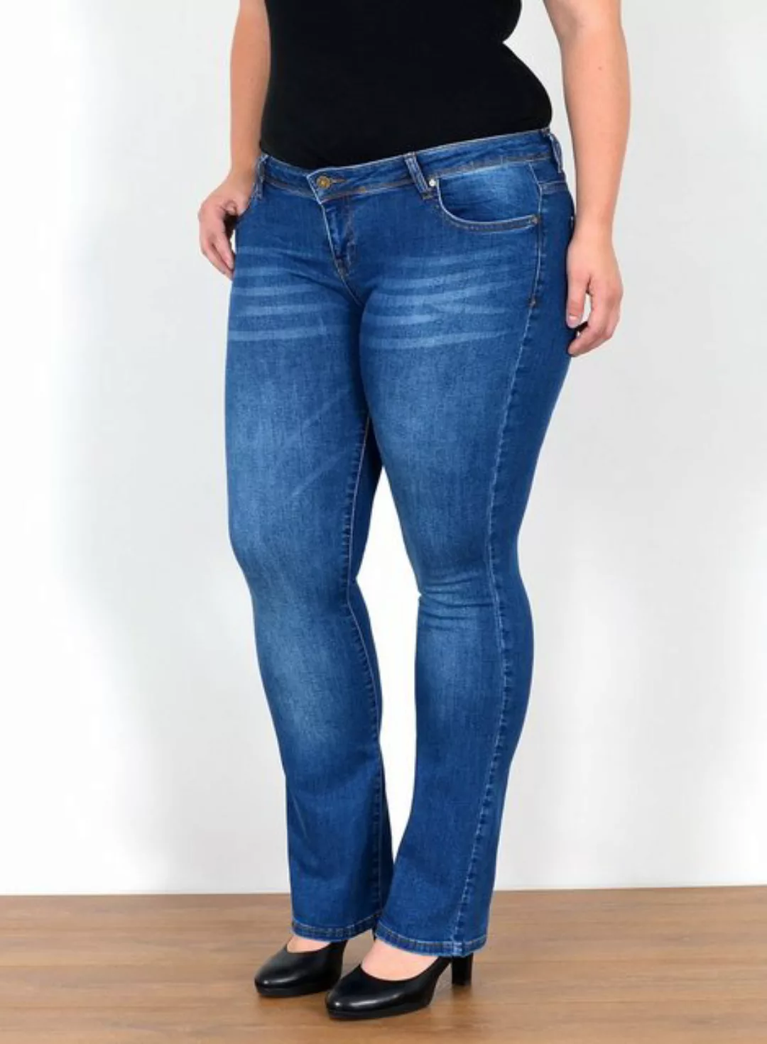 ESRA Bootcut-Jeans FB6 Damen Bootcut Jeans Hose Low Waist bis Übergröße, Je günstig online kaufen