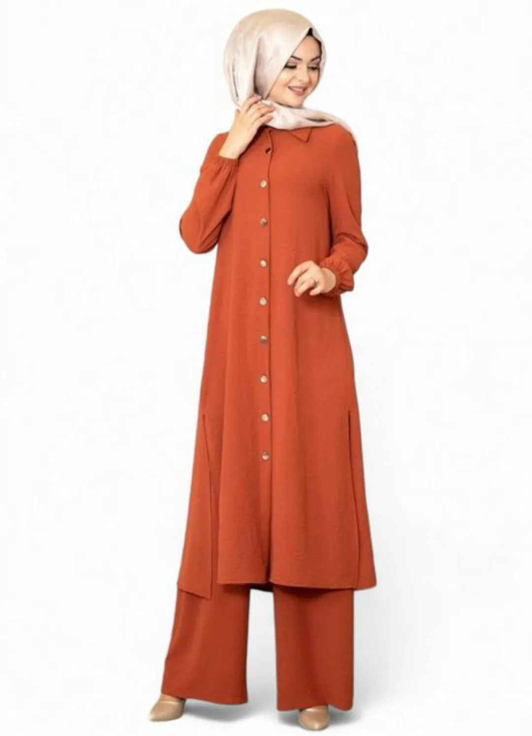 Modavitrini Longtunika Damen Anzug Lange Tunika mit Hose Hijab-Mode, Modest günstig online kaufen