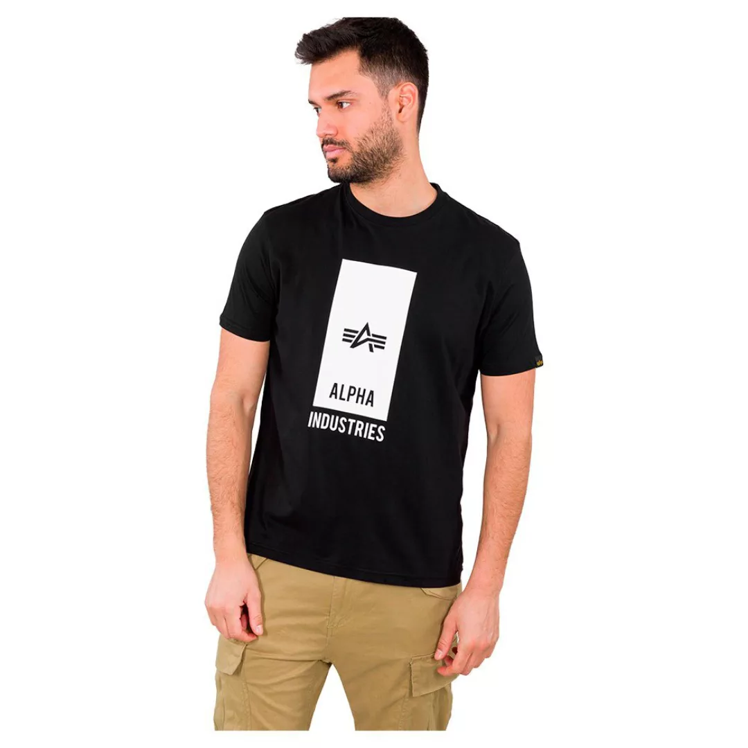 Alpha Industries Block Logo Kurzärmeliges T-shirt M Black günstig online kaufen