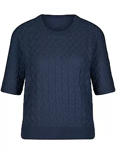 Rundhals-Pullover Peter Hahn Cashmere blau günstig online kaufen