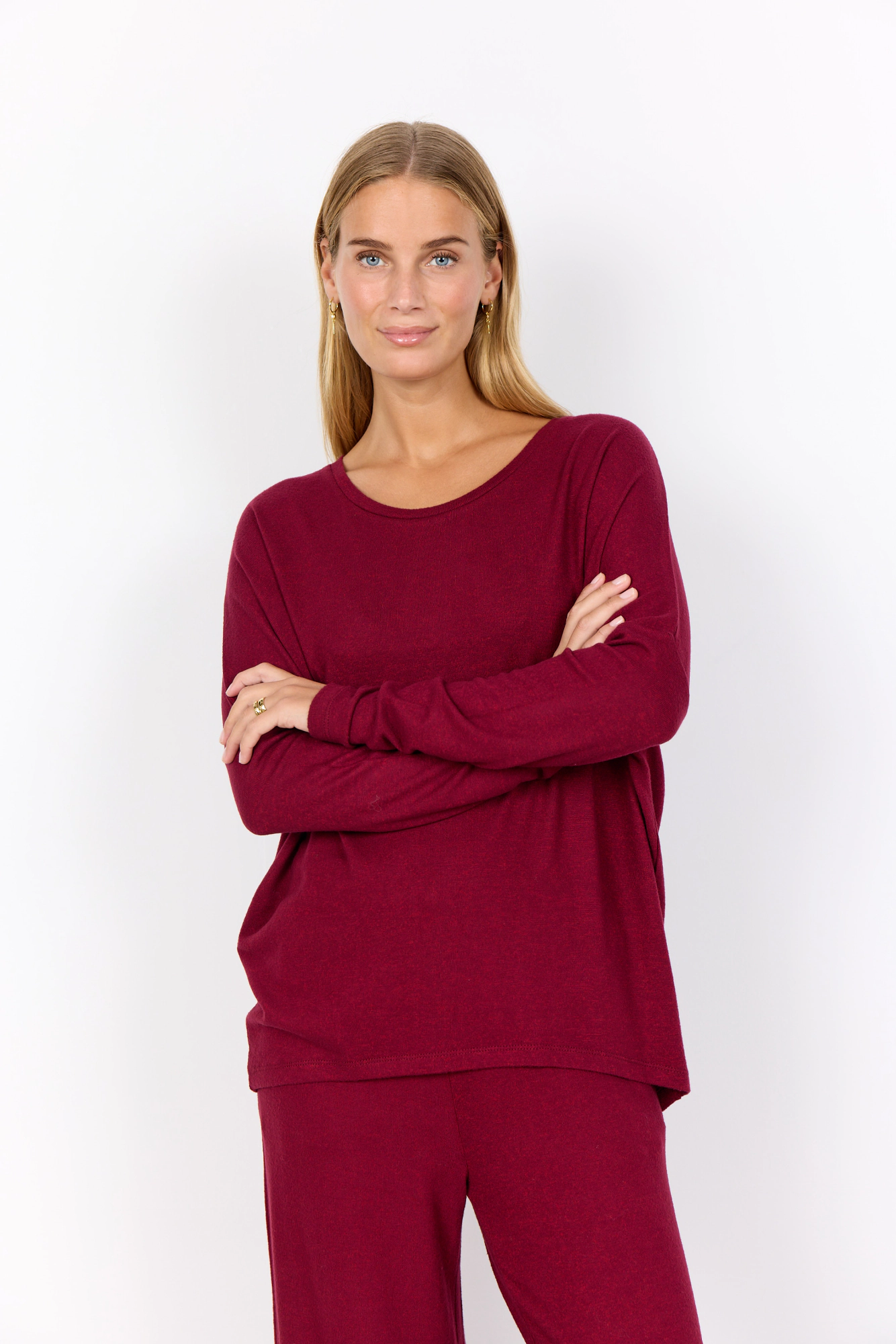 soyaconcept Rundhalsshirt "SC-BIARA 1", bequemer Pullover, elastische Visko günstig online kaufen