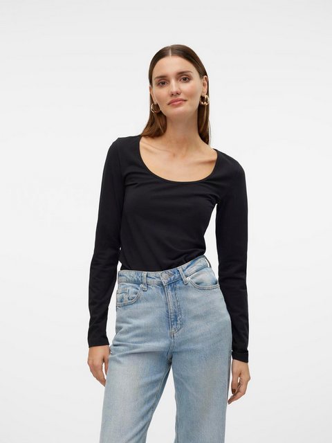 Vero Moda Langarmshirt VMLULU LS U-NECK TOP JRS GA NOOS günstig online kaufen