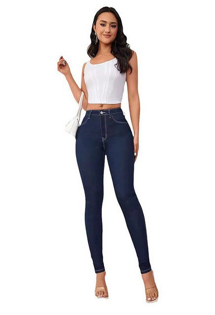 CHENIN Ankle-Jeans Schlankmachende jeanshose mit hoher taille und knöchella günstig online kaufen