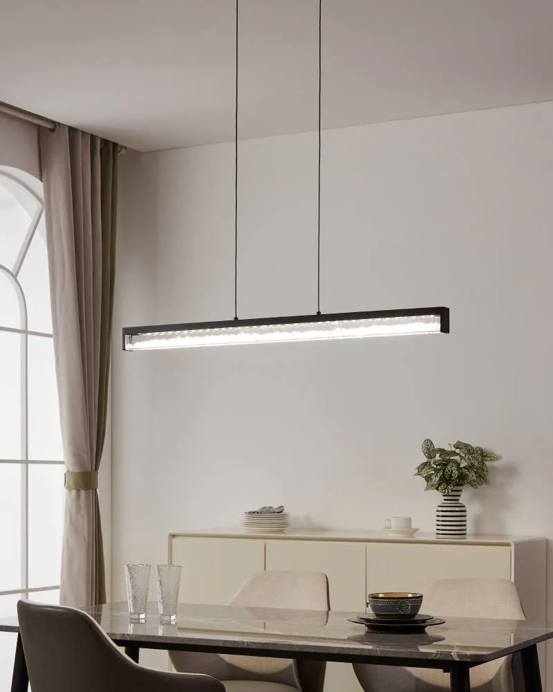 LED-Hängelampe Cardito Tunable white 100cm schwarz günstig online kaufen