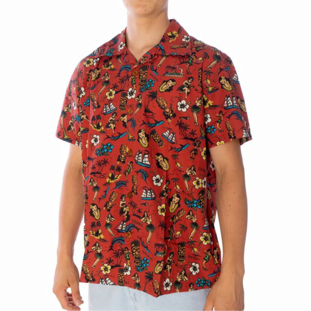 King Kerosin Kurzarmhemd Hemd King Kerosin Hawaii, G L, F red günstig online kaufen