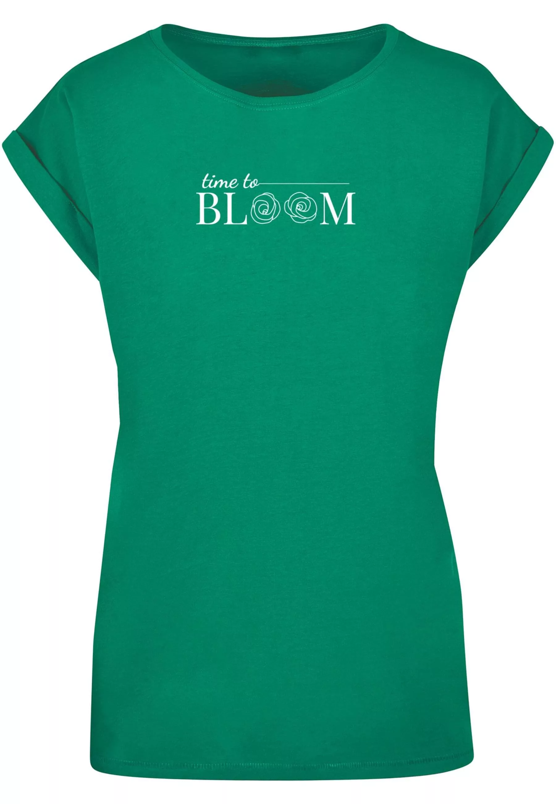 Merchcode T-Shirt "Merchcode Damen Ladies Time to bloom - Extended Shoulder günstig online kaufen