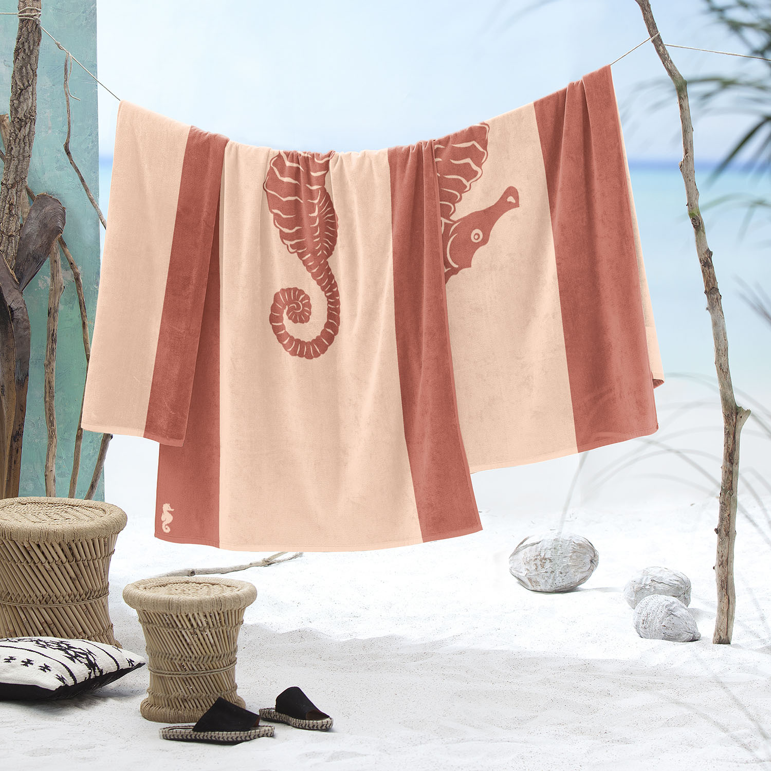 Seahorse Strandtuch »Flow«, (1 St., Strandtuch 100 x 180 cm), 100x180, für günstig online kaufen