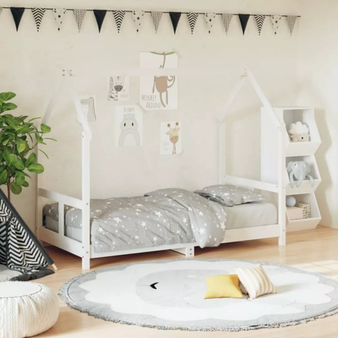 vidaXL Kinderbett Kinderbett Weiß 80x160 cm Massivholz Kiefer günstig online kaufen