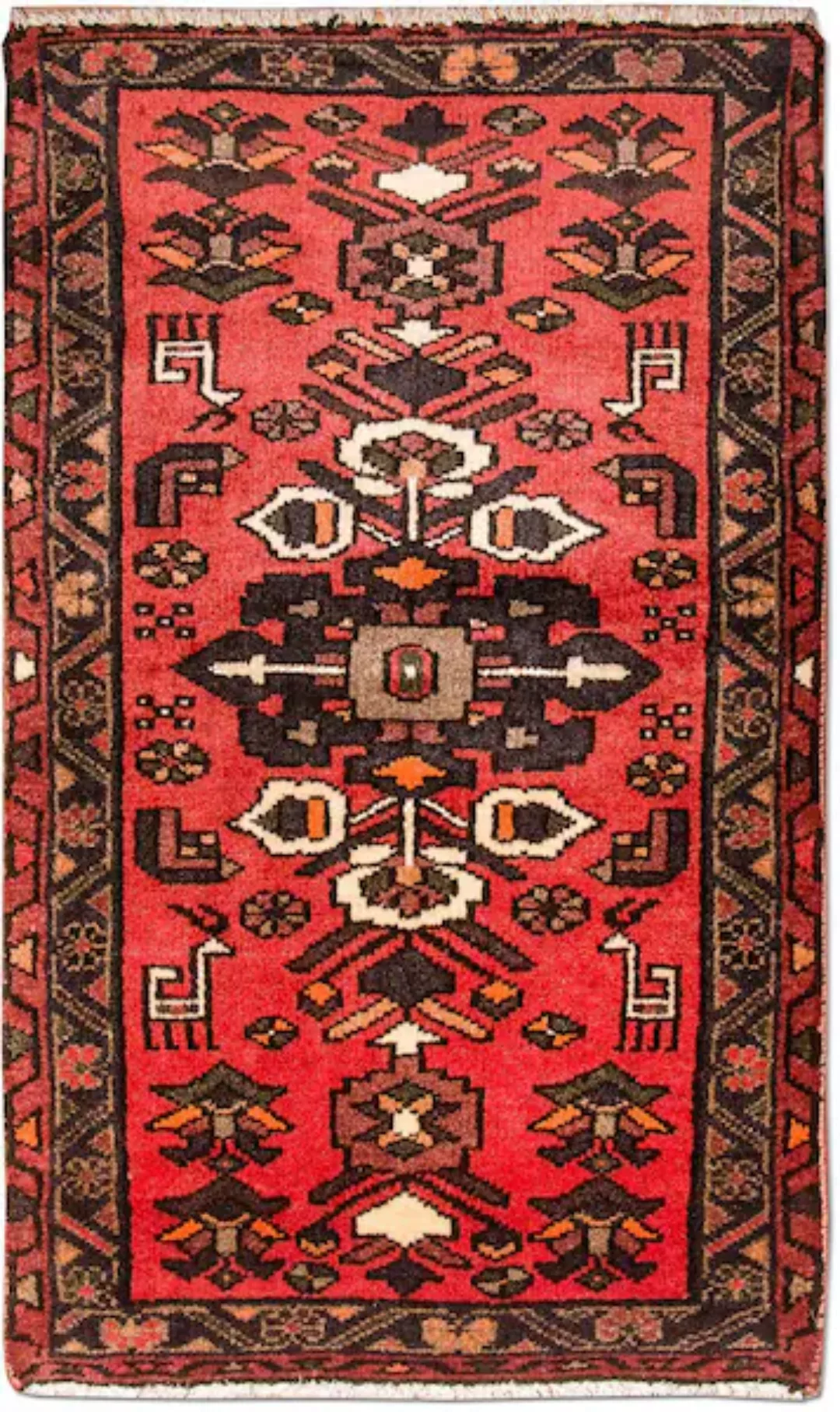 morgenland Wollteppich »Hamadan Teppich handgeknüpft rot«, rechteckig, hand günstig online kaufen