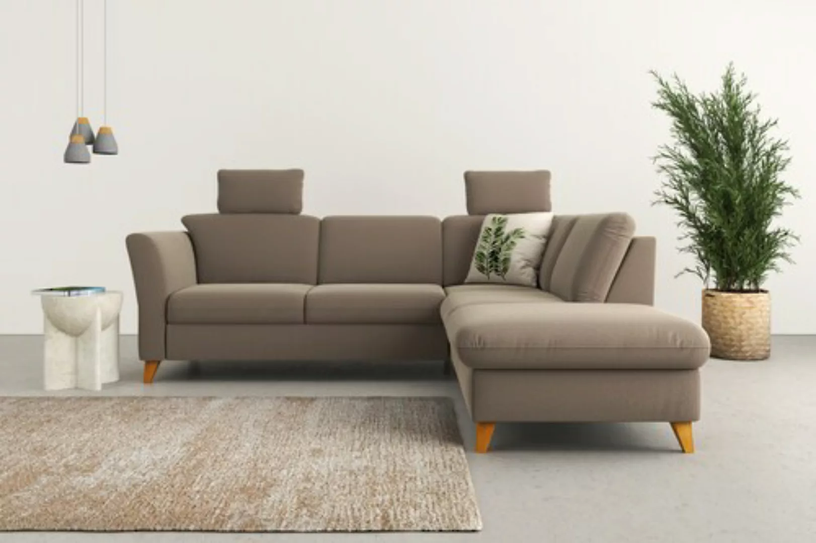 Home affaire Ecksofa »Trelleborg L-Form«, Federkern-Polsterung, wahlweise m günstig online kaufen