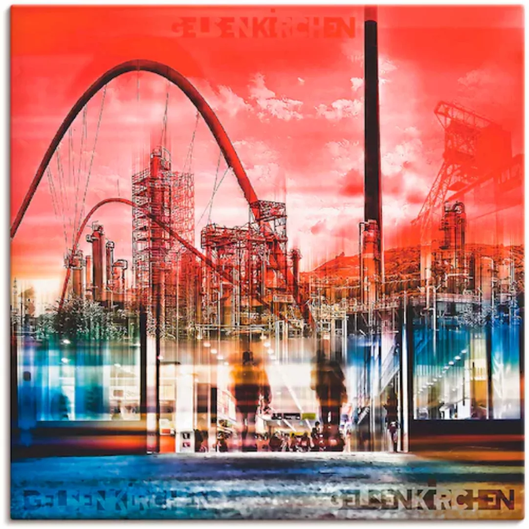 Artland Leinwandbild »Gelsenkirchen Skyline Collage 01«, Deutschland, (1 St günstig online kaufen