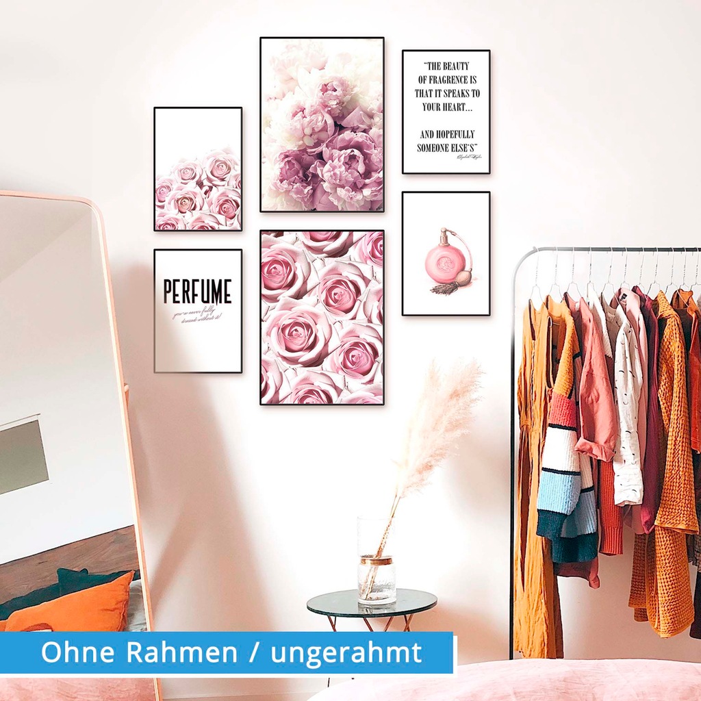 Artland Poster »Schönheit der Rose«, Blumen, (6 St.), Poster, Wandbild, Bil günstig online kaufen