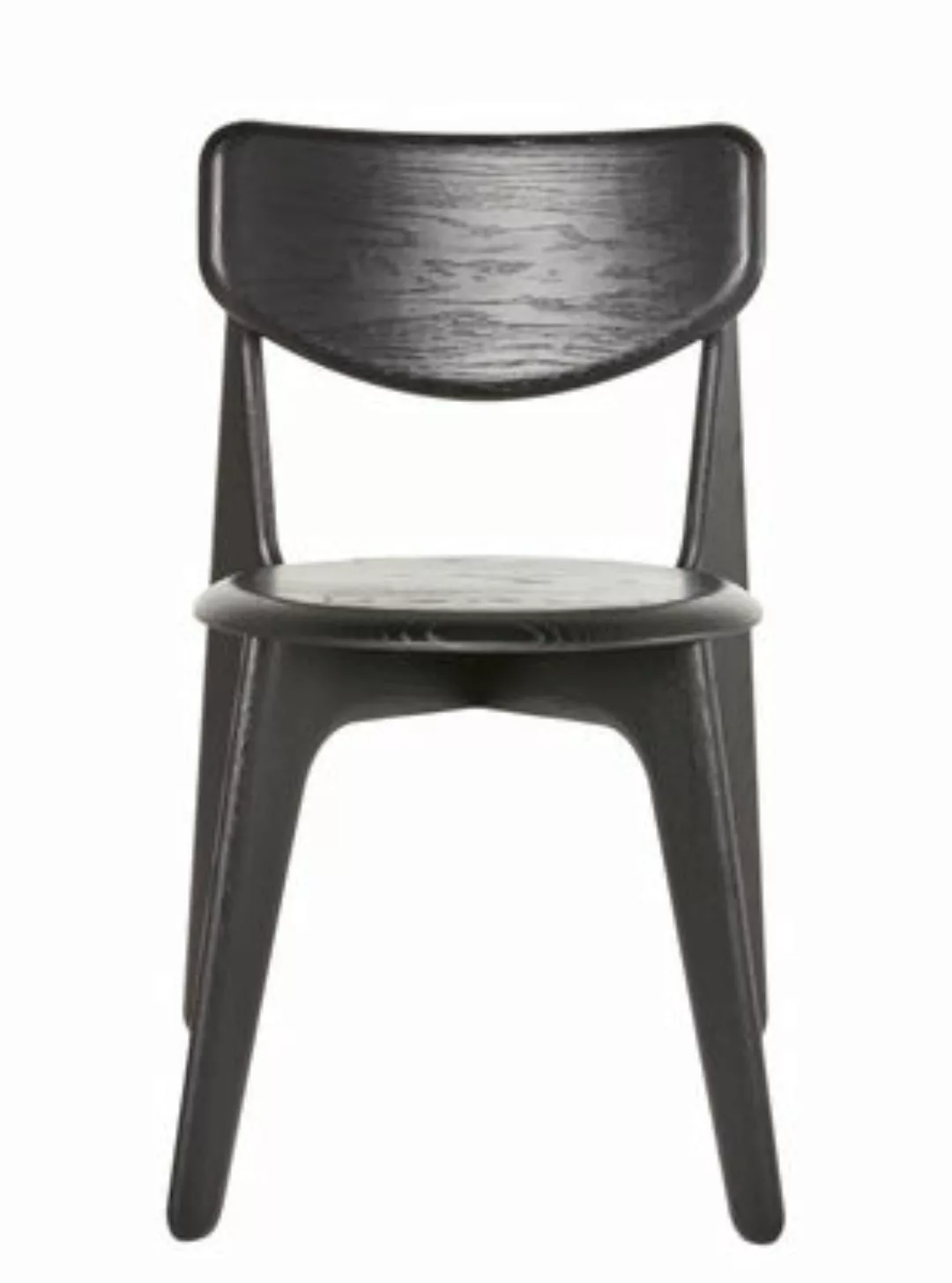 Stapelbarer Stuhl Slab holz schwarz / Eiche - Tom Dixon - Schwarz günstig online kaufen