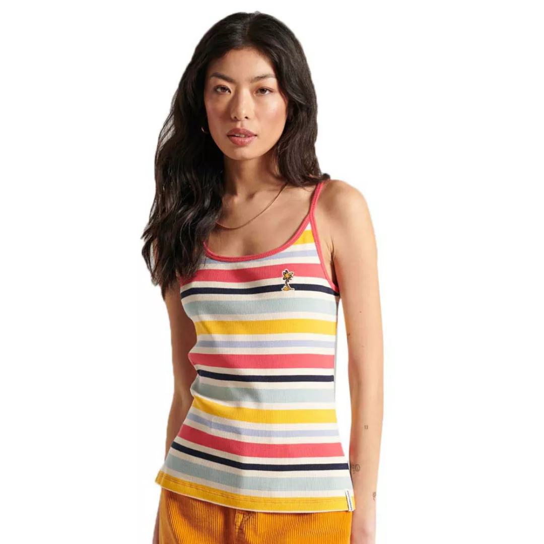 Superdry Cali Stripe Racer Ärmelloses T-shirt XL Coastal Stripe günstig online kaufen