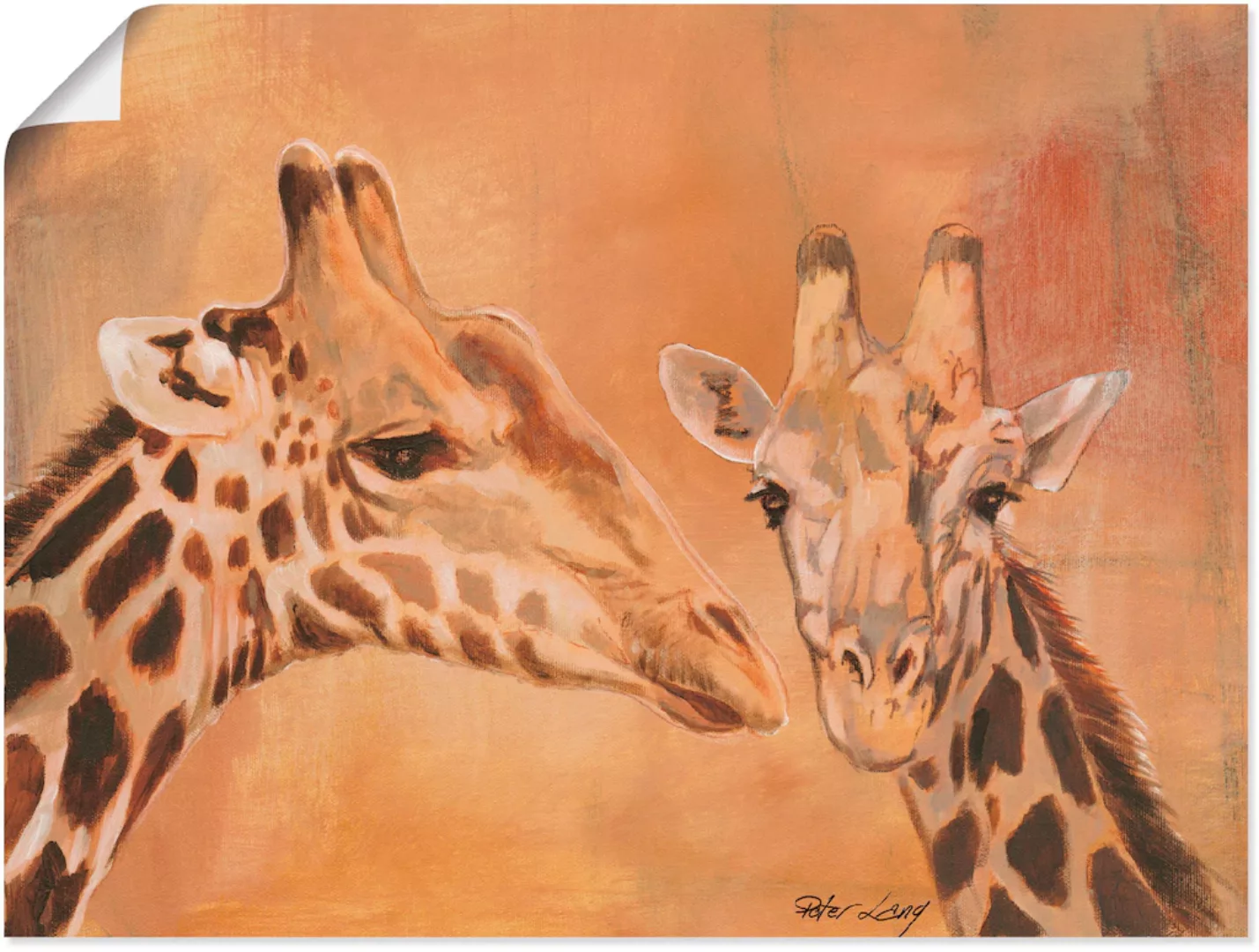 Artland Wandbild "Giraffen", Wildtiere, (1 St.), als Alubild, Outdoorbild, günstig online kaufen